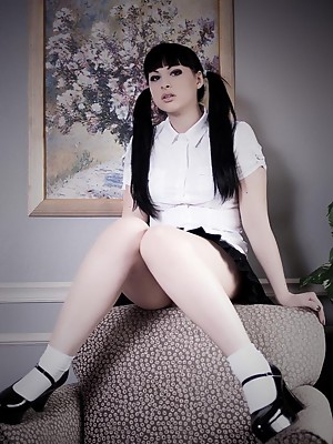 Gorgeous tgirl Bailey Jay stripping & posing